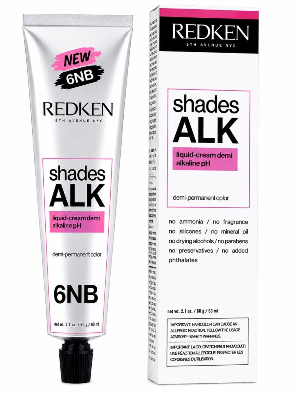 Redken Shades ALK 6NB Demi-Permanent Liquid-Cream Hair Color 2.1 oz